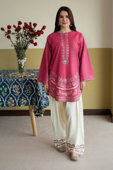 WINTER-2PIECE DHANAK EMBROIDERED SHIRT WITH DHANAK EMB TROUSER-15111