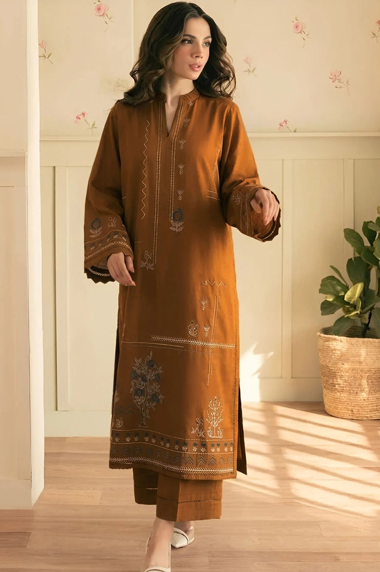 SUMMER-2PC LAWN EMBROIDERED SHIRT WITH TROUSER-294