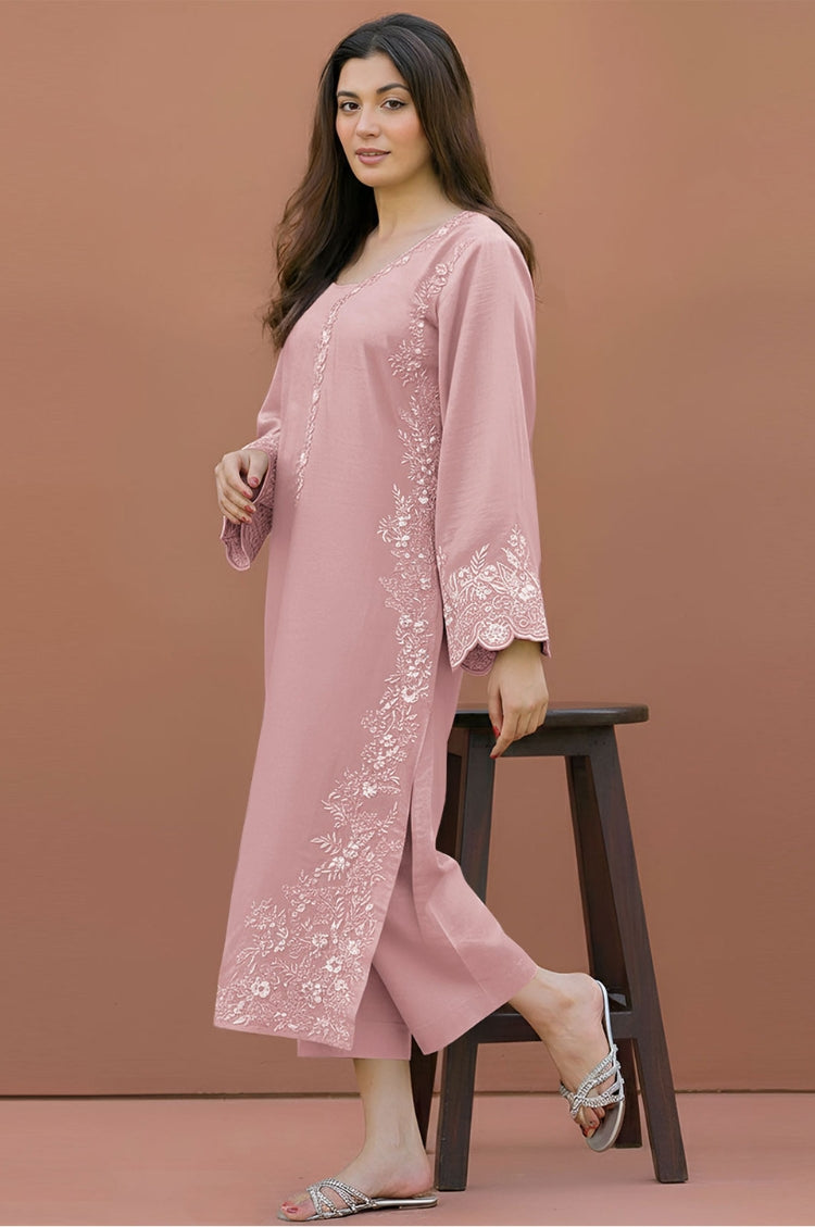 SUMMER-2PC LAWN EMBROIDERED SHIRT WITH TROUSER-306