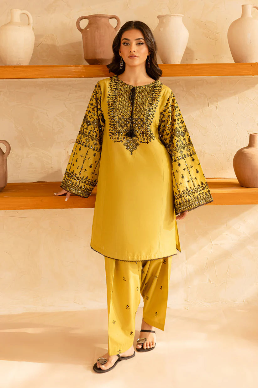 SUMMER-2PC SEQUIN LAWN EMBROIDERED SHIRT WITH SEQUIN LAWN EMBROIDERED TROUSER-3480