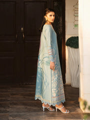 WINTER-3PC DHANAK SEQUENCE EMBROIDERED SHIRT WITH COUTRAI PRINTED SHAWL & DHANAK TOUSER-4122