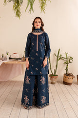 WINTER-3PC DHANAK EMBROIDERED SHIRT DHANAK EMBROIDERED SHAWL AND EMB TROUSER-4173