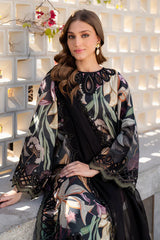 BAROQUE-3PC KHADDAR PRINTED EMB SHIRT WITH KHADDAR PRINTED EMB DUPATTA AND PRINTED TROUSER-2624