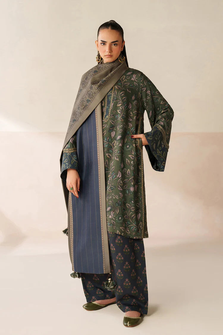 WINTER-3PC VISCOSE PRINTED SHIRT WITH VISCOSE PRINTED DUPATTA AND TROUSER-2632