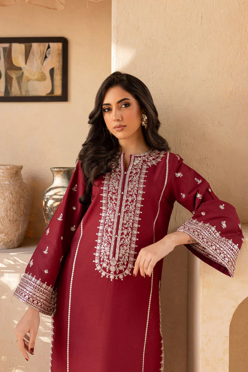 SUMMER-2PC SEQUIN LAWN EMBROIDERED SHIRT WITH SEQUIN LAWN EMBROIDERED TROUSER-3473
