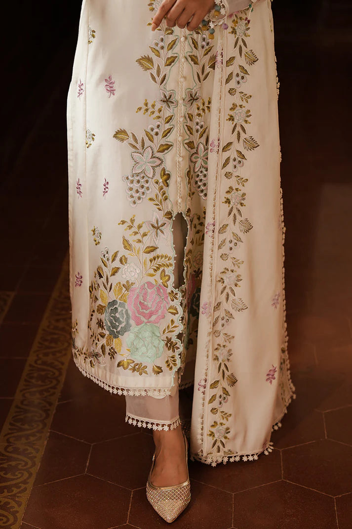 WINTER-3PC DHANAK EMBROIDERED SHIRT WITH DHANAK EMBROIDERED SHAWL AND TROUSER-4161