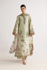 WINTER-3PC DHANAK EMBROIDERED SHIRT WITH WOOL TYE&DYE PRINTED EMB SHAWL AND TROUSER-5079