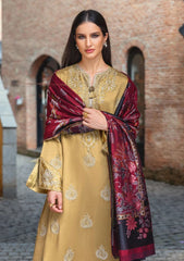 WINTER-3PC KARANDI EMBROIDERED SHIRT WITH WOOL DIGITAL PRINT SHAWL AND TROUSER-5157