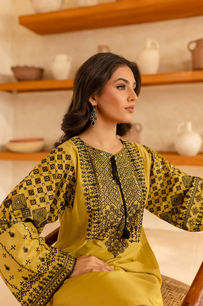 SUMMER-2PC SEQUIN LAWN EMBROIDERED SHIRT WITH SEQUIN LAWN EMBROIDERED TROUSER-3480