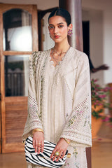 SUMMER-3PC LAWN CHIKAANKARI EMBROIDERED SHIRT WITH KHADDI NET EMBROIDERED DUPATTA AND TROUSER-4719
