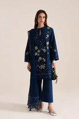 SUMMER-3PC LAWN EMBROIDERED SHIRT WITH LAWN EMBROIDERED DUPATTA AND TROUSER-4715