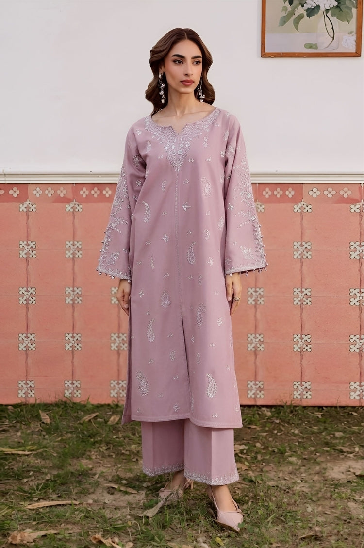SUMMER-2PC LAWN EMBROIDERED SHIRT WITH TROUSER-125