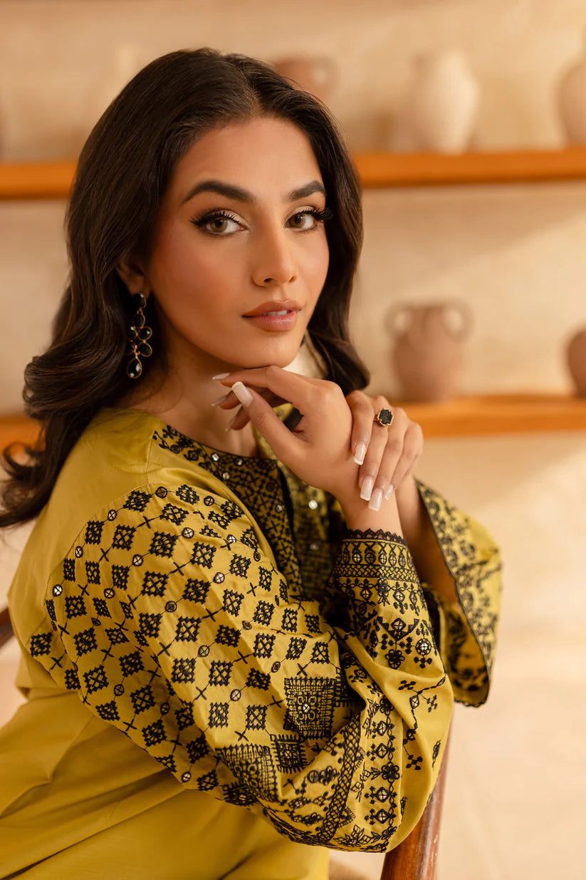SUMMER-2PC SEQUIN LAWN EMBROIDERED SHIRT WITH SEQUIN LAWN EMBROIDERED TROUSER-3480