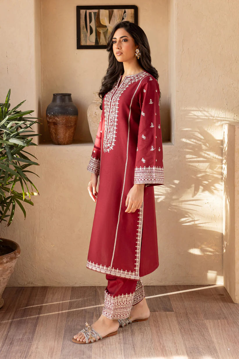 SUMMER-2PC SEQUIN LAWN EMBROIDERED SHIRT WITH SEQUIN LAWN EMBROIDERED TROUSER-3473