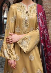 WINTER-3PC KARANDI EMBROIDERED SHIRT WITH WOOL DIGITAL PRINT SHAWL AND TROUSER-5157
