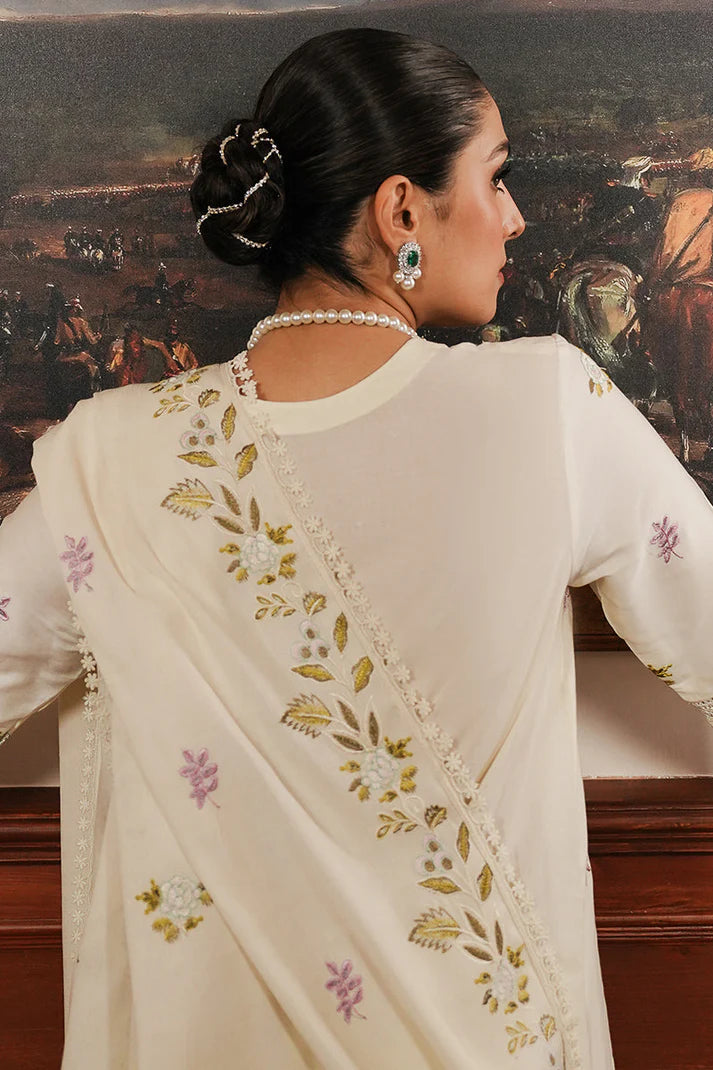 WINTER-3PC DHANAK EMBROIDERED SHIRT WITH DHANAK EMBROIDERED SHAWL AND TROUSER-4161