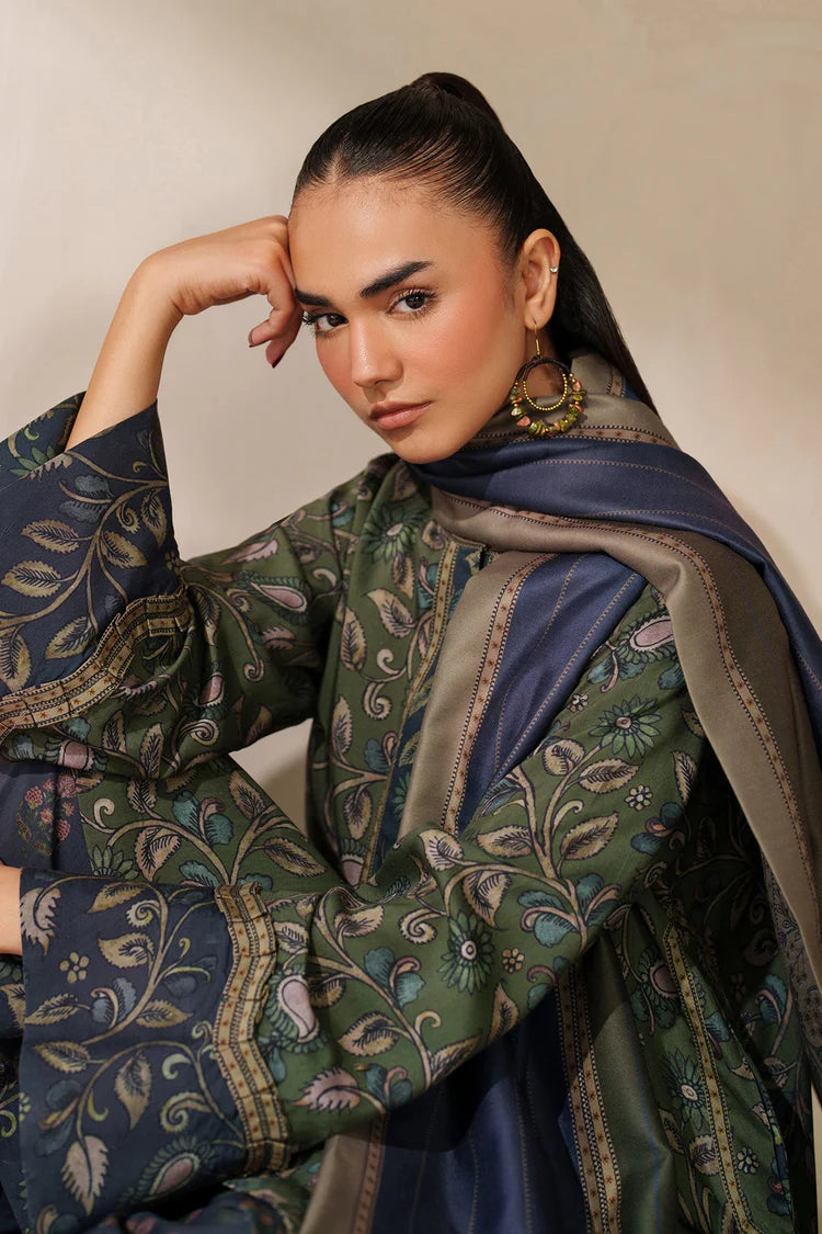 WINTER-3PC VISCOSE PRINTED SHIRT WITH VISCOSE PRINTED DUPATTA AND TROUSER-2632