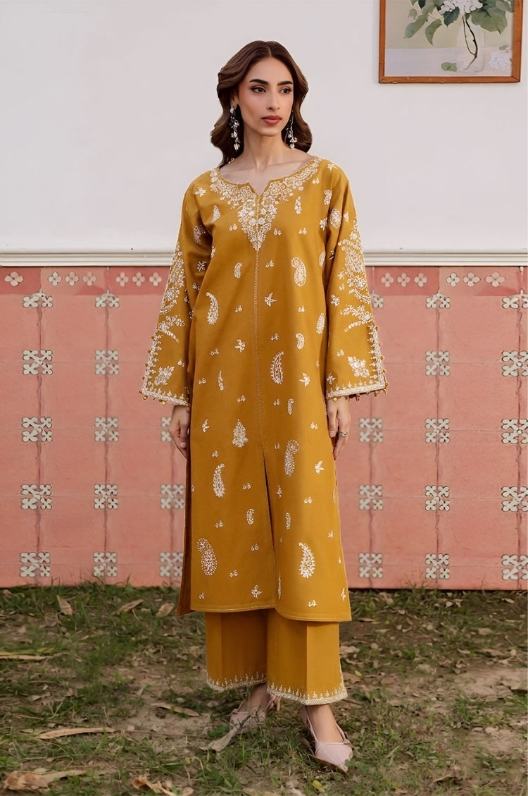 SUMMER-2PC LAWN EMBROIDERED SHIRT WITH TROUSER-122