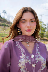 SUMMER-3PC LAWN EMBROIDERED SHIRT WITH CHIFFON PRINTED DUPATTA AND TROUSER-4861