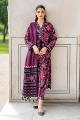 WINTER-3PC KHADDAR PRINTED SHIRT WITH KHADDAR PRINT DUPATTA AND PRINT TROUSER-2633
