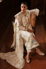 WINTER-3PC DHANAK EMBROIDERED SHIRT WITH DHANAK EMBROIDERED SHAWL AND TROUSER-4161