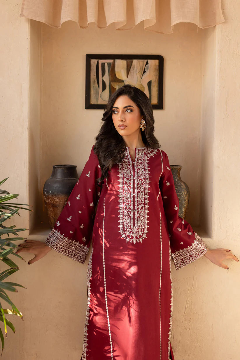 SUMMER-2PC SEQUIN LAWN EMBROIDERED SHIRT WITH SEQUIN LAWN EMBROIDERED TROUSER-3473