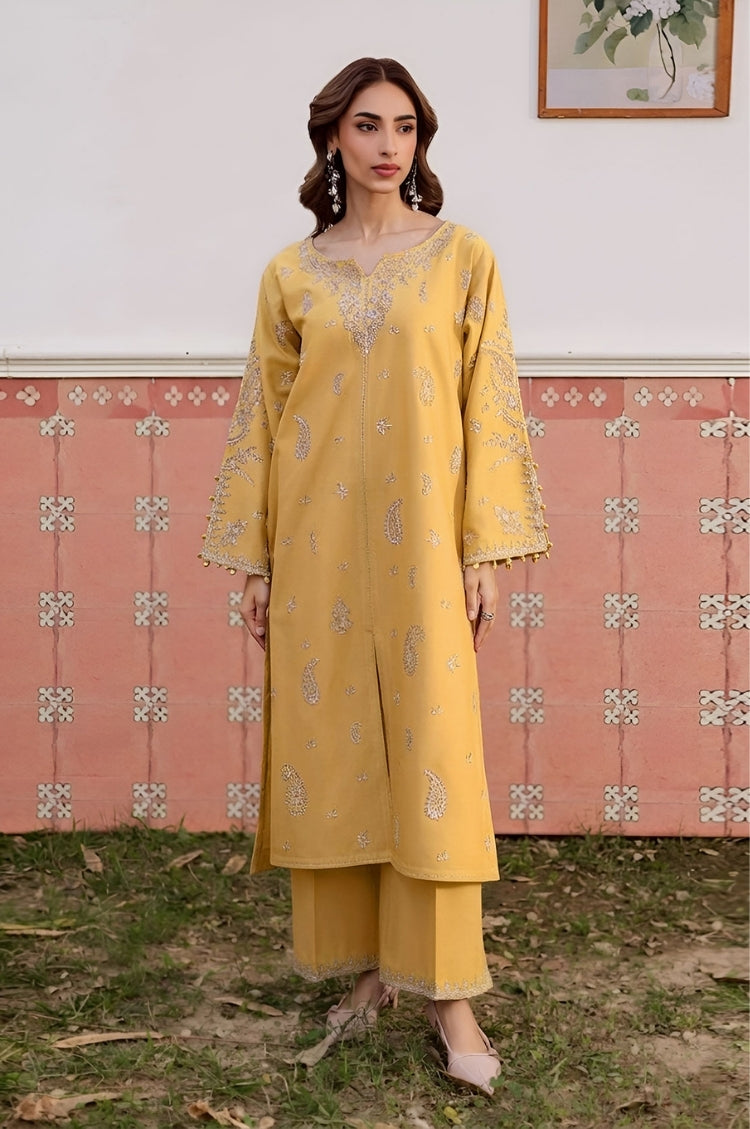SUMMER-2PC LAWN EMBROIDERED SHIRT WITH TROUSER-121