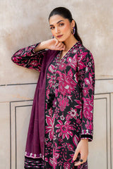WINTER-3PC KHADDAR PRINTED SHIRT WITH KHADDAR PRINT DUPATTA AND PRINT TROUSER-2633