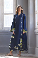 WINTER -RAW SILK 2PC -RAW SILK SHIRT EMBROIDRED AND RAW SILK EMBROIDERED TROUSER-5151
