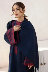 WINTER- 3PC DHANAK EMBROIDERED SHIRT WITH DHANAK SHAWL AND TROUSER -3134
