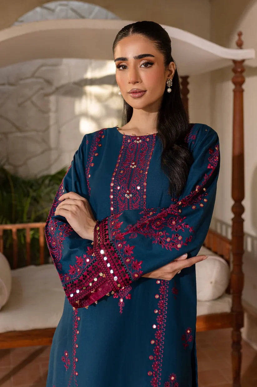 WINTER-2PC SEQUIN EMBROIDERED SHIRT WITH SEQUIN EMBROIDERED TROUSER-3352