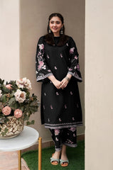 WINTER-2PIECE DHANAK EMBROIDERED SHIRT WITH DHANAK EMB TROUSER-15122