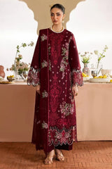 WINTER-3PC DHANAK EMBROIDERED SHIRT WITH DHANAK EMBROIDERED SHAWL AND TROUSER-5277