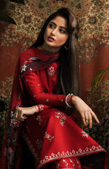 SUMMER-3PC LAWN EMBROIDERED SHIRT WITH MONARK PRINT DUPATTA & EMB TROUSER-3646