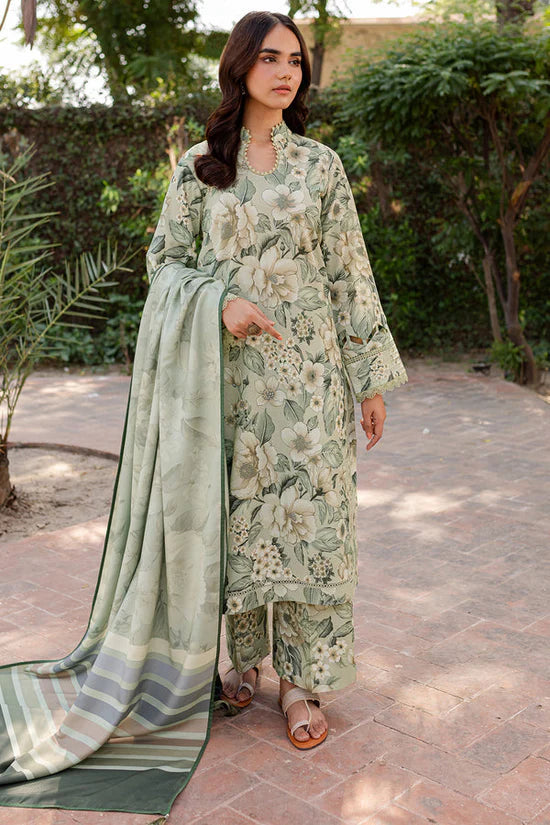 WINTER-3PC KHADDAR PRINTED SHIRT WITH KHADDAR PRINTED DUPATTA AND PRINT TROUSER-2643