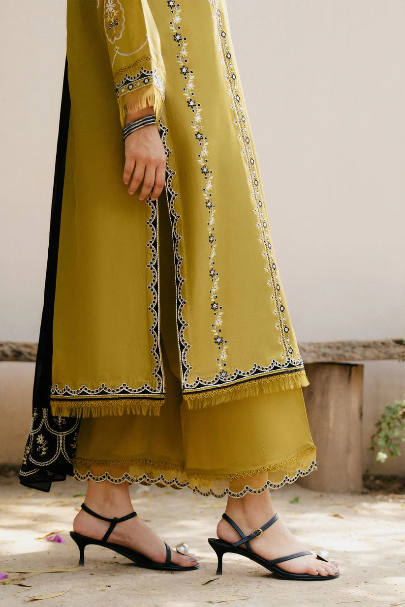 WINTER-3PC DHANAK EMBROIDERED SHIRT WITH DHANAK EMBROIDERED SHAWL & DHANAK TOUSER-4222