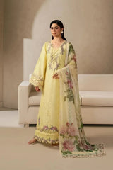 WINTER-3PC DHANAK EMBROIDERED SHIRT WITH COUTRAI PRINTED SHAWL AND TROUSER-5221