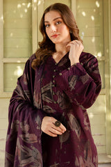 WINTER-3PC KHADDAR PRINTED SHIRT WITH KHADDAR PRINTED DUPATTA AND PRINT TROUSER-2649
