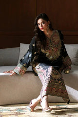 WINTER-2PC SILK EMBROIDERED SHIRT AND SILK EMBROIDERED SLEEVES-15129