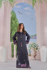WINTER-3PC-SHAMOZE SILK PRINTED SHIRT SILK PRINTED DUPATTA AND SILK TROUSER-9011