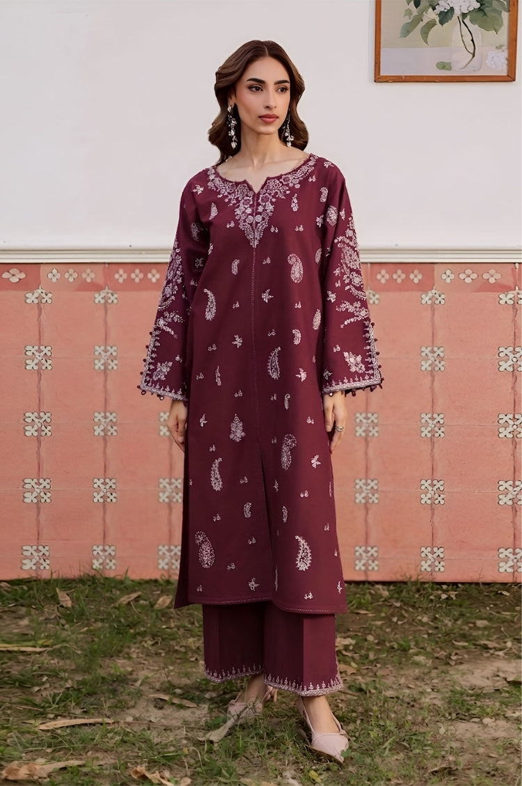 SUMMER-2PC LAWN EMBROIDERED SHIRT WITH TROUSER-119