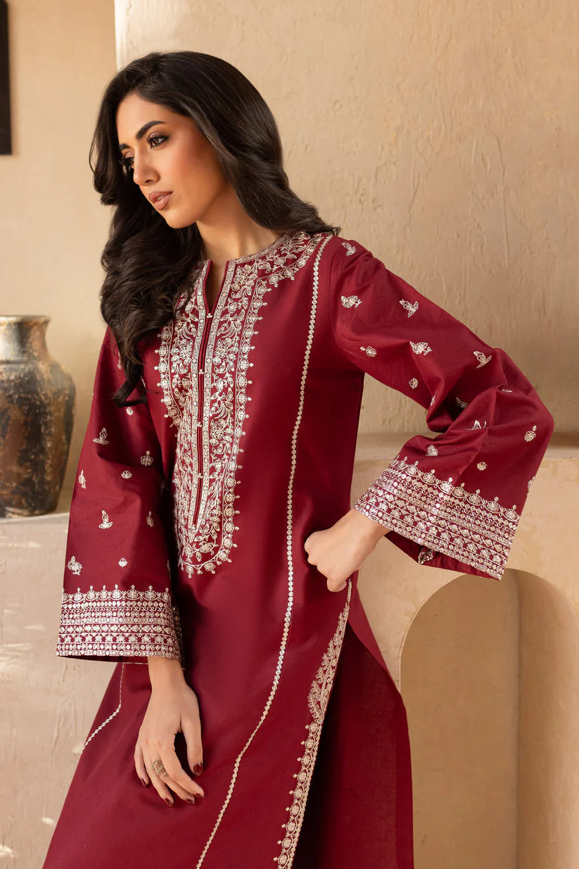 SUMMER-2PC SEQUIN LAWN EMBROIDERED SHIRT WITH SEQUIN LAWN EMBROIDERED TROUSER-3473