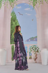 WINTER-3PC-SHAMOZE SILK PRINTED SHIRT SILK PRINTED DUPATTA AND SILK TROUSER-9011