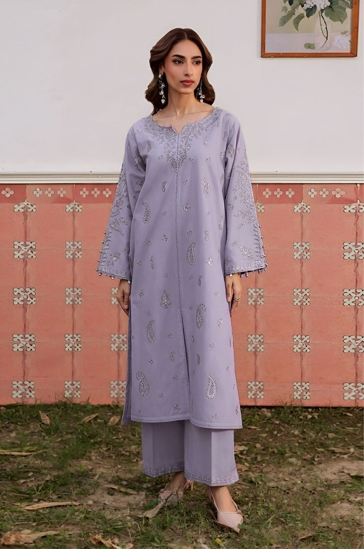 SUMMER-2PC LAWN EMBROIDERED SHIRT WITH TROUSER-117