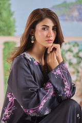 WINTER-3PC-SHAMOZE SILK PRINTED SHIRT SILK PRINTED DUPATTA AND SILK TROUSER-9011
