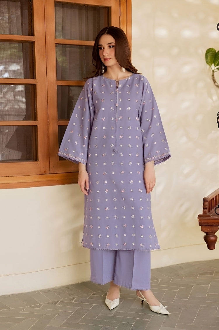 SUMMER-2PC LAWN EMBROIDERED SHIRT WITH TROUSER-200