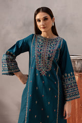 SUMMER-2PC SEQUIN LAWN EMBROIDERED SHIRT WITH SEQUIN LAWN EMBROIDERED TROUSER-3471