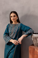 SUMMER-2PC SEQUIN LAWN EMBROIDERED SHIRT WITH SEQUIN LAWN EMBROIDERED TROUSER-3471