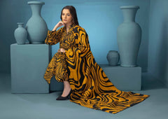 WINTER-3PC KHADDAR PRINTED SHIRT WITH KHADDAR PRINT DUPATTA AND PRINT TROUSER-2617