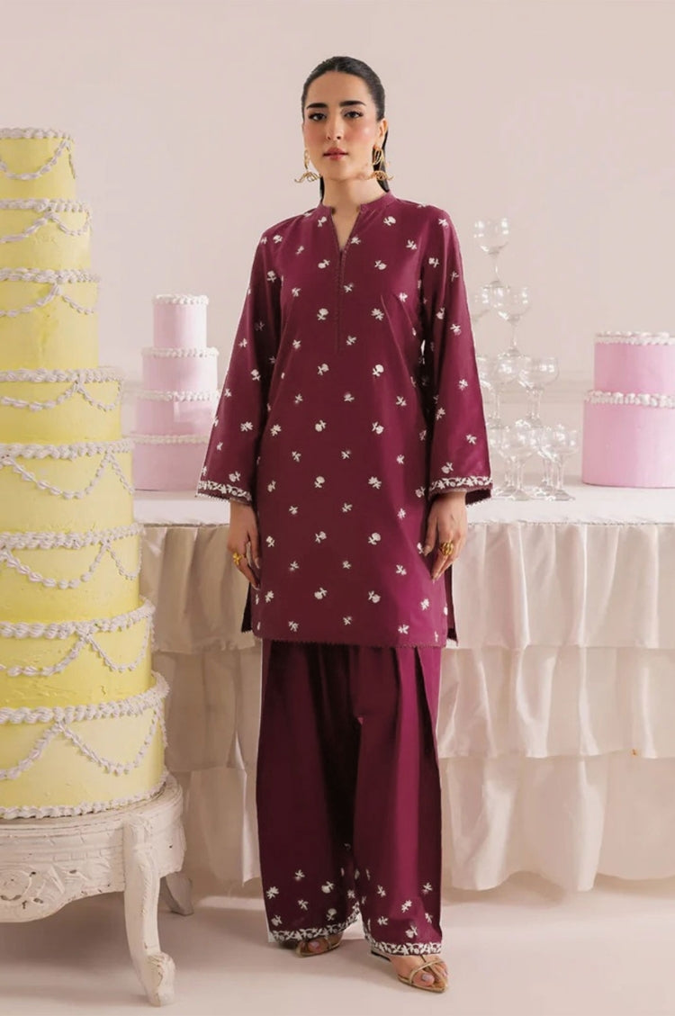 SUMMER-2PC LAWN EMBROIDERED SHIRT WITH TROUSER-203